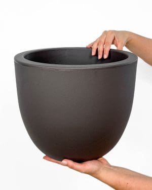 Minimalistický květináč - antracit (XXL) - 28,5 cm