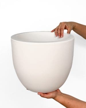 Minimalistický květináč - bílý (XXL) - 28,5 cm