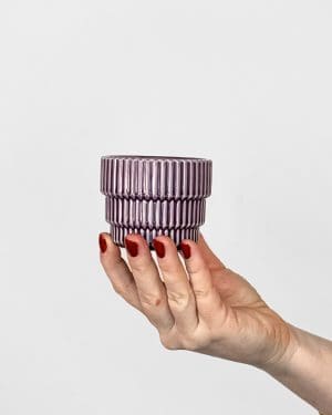 Fialový kornoutový květináč (XS) - 6 cm