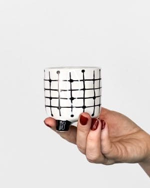 Kreslený květináč - karo (XS) - 5,5 cm