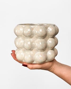 Bublinkový perlový květináč (M) - 12 cm