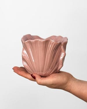 Růžový tulipánový květináč (S) - 10,5 cm