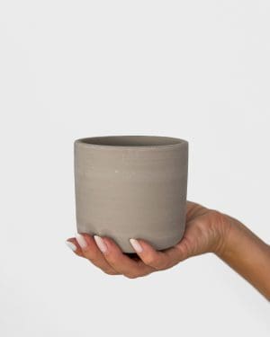 Raw šedý květináč (S) - 8,5 cm